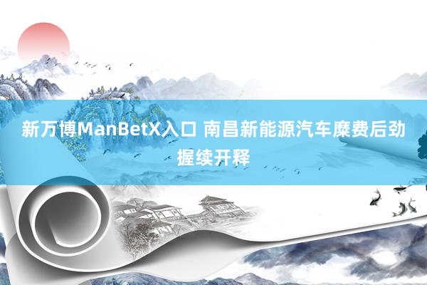 新万博ManBetX入口 南昌新能源汽车糜费后劲握续开释