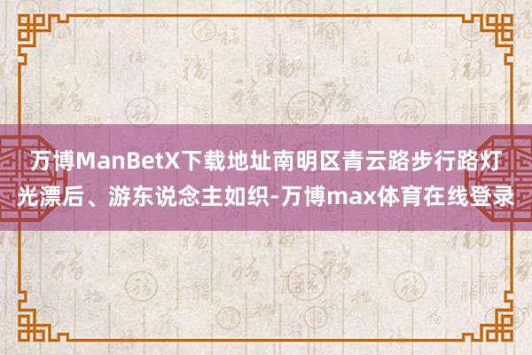 万博ManBetX下载地址南明区青云路步行路灯光漂后、游东说念主如织-万博max体育在线登录