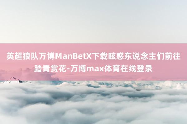 英超狼队万博ManBetX下载眩惑东说念主们前往踏青赏花-万博max体育在线登录