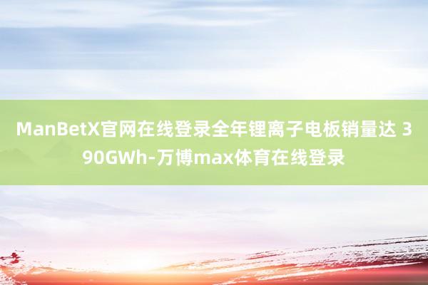 ManBetX官网在线登录全年锂离子电板销量达 390GWh-万博max体育在线登录