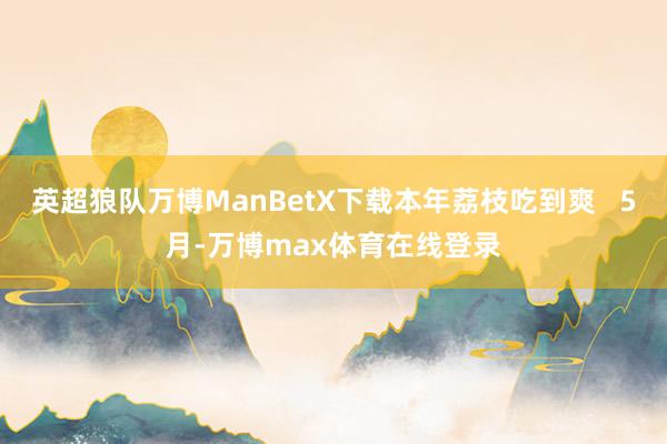 英超狼队万博ManBetX下载本年荔枝吃到爽   5月-万博max体育在线登录