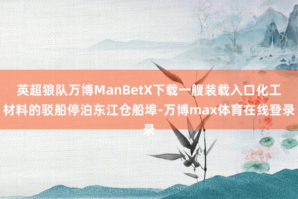 英超狼队万博ManBetX下载一艘装载入口化工材料的驳船停泊东江仓船埠-万博max体育在线登录