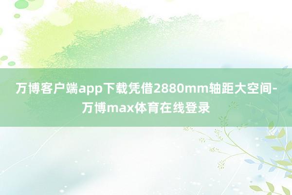 万博客户端app下载凭借2880mm轴距大空间-万博max体育在线登录
