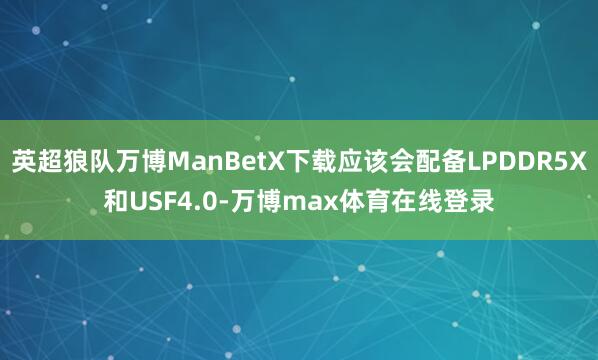 英超狼队万博ManBetX下载应该会配备LPDDR5X和USF4.0-万博max体育在线登录