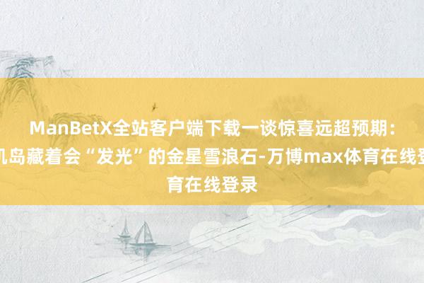 ManBetX全站客户端下载一谈惊喜远超预期：砣矶岛藏着会“发光”的金星雪浪石-万博max体育在线登录